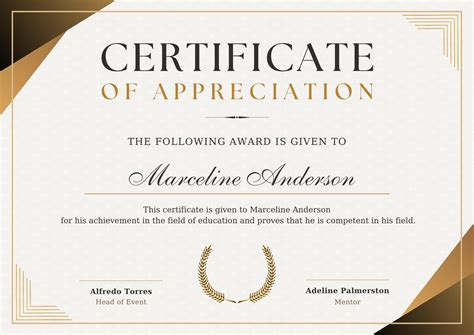 Best Free Certificate of Appreciation Templates: 12 .